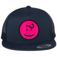 Happy Face Emoticon Funny Graphic for Teens Flatbill Hat