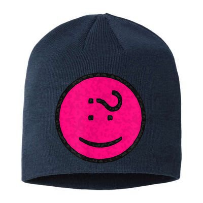 Happy Face Emoticon Funny Graphic for Teens Sustainable Beanie