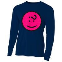 Happy Face Emoticon Funny Graphic for Teens Cooling Performance Long Sleeve Crew