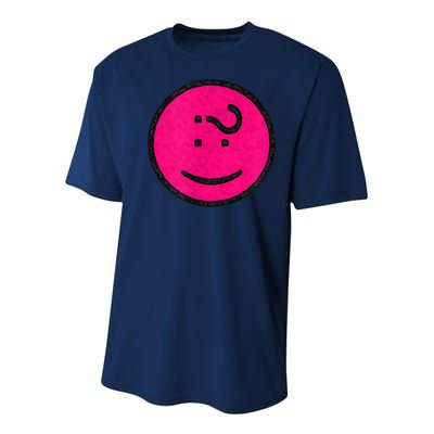 Happy Face Emoticon Funny Graphic for Teens Youth Performance Sprint T-Shirt