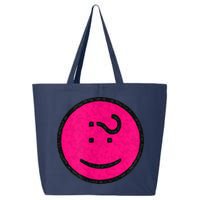 Happy Face Emoticon Funny Graphic for Teens 25L Jumbo Tote