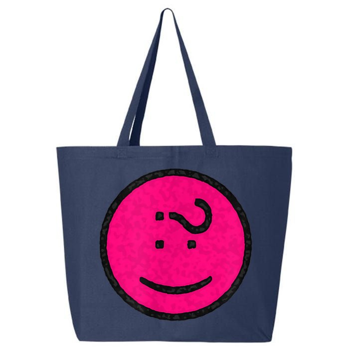 Happy Face Emoticon Funny Graphic for Teens 25L Jumbo Tote