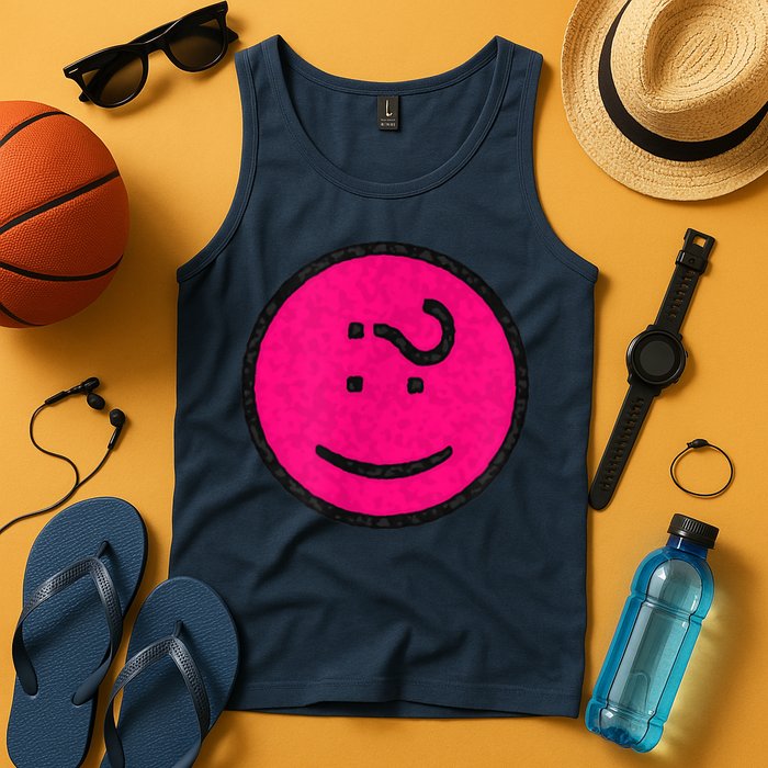 Happy Face Emoticon Funny Graphic for Teens Tank Top