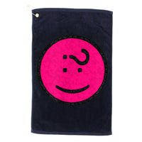 Happy Face Emoticon Funny Graphic for Teens Golf Towel