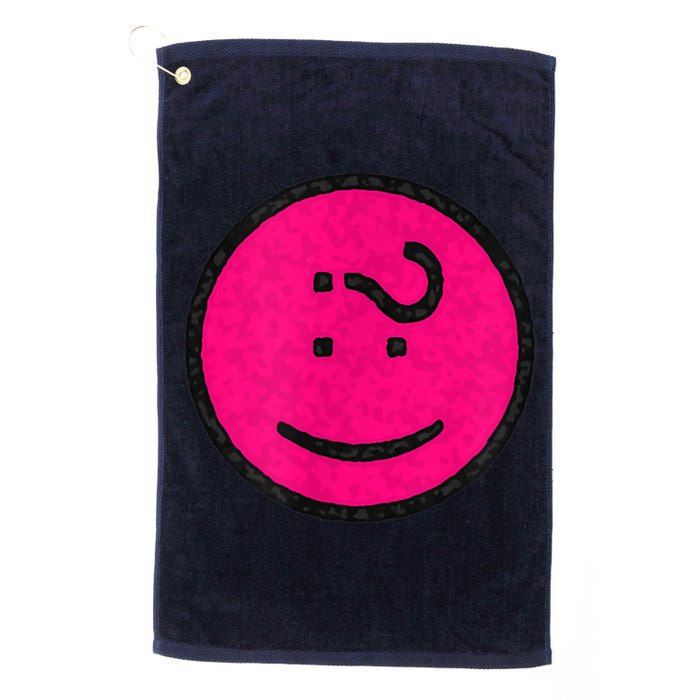 Happy Face Emoticon Funny Graphic for Teens Golf Towel