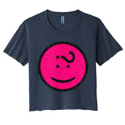 Happy Face Emoticon Funny Graphic for Teens Crop Top