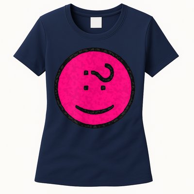 Happy Face Emoticon Funny Graphic for Teens Womens T-Shirt