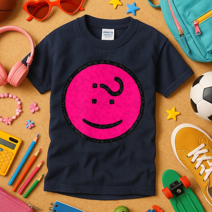 Happy Face Emoticon Funny Graphic for Teens Kids T-Shirt