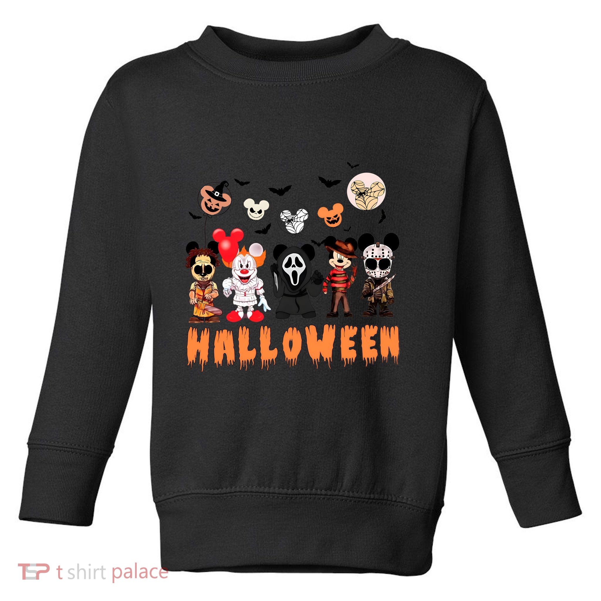 Halloween Friends Ears Halloween Horror Movie Toddler Sweatshirt