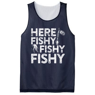 Here Fishy Fishy Fishy Hoodie Fisherman Gift Mesh Reversible Basketball Jersey Tank