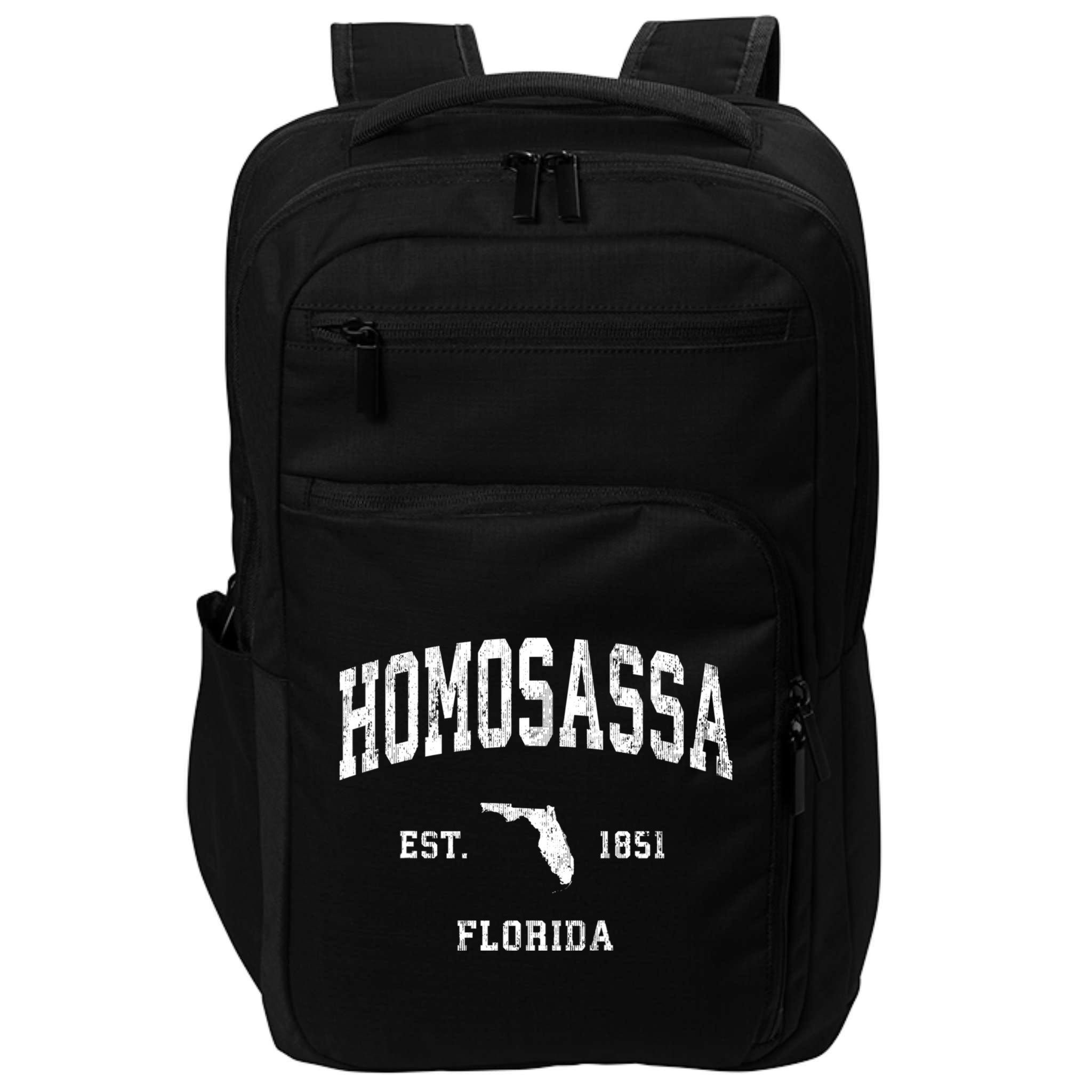 Homosassa Florida Fl Vintage Athletic Impact Tech Backpack