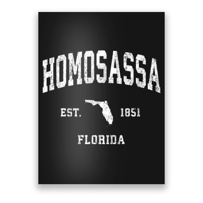 Homosassa Florida Fl Vintage Athletic Poster