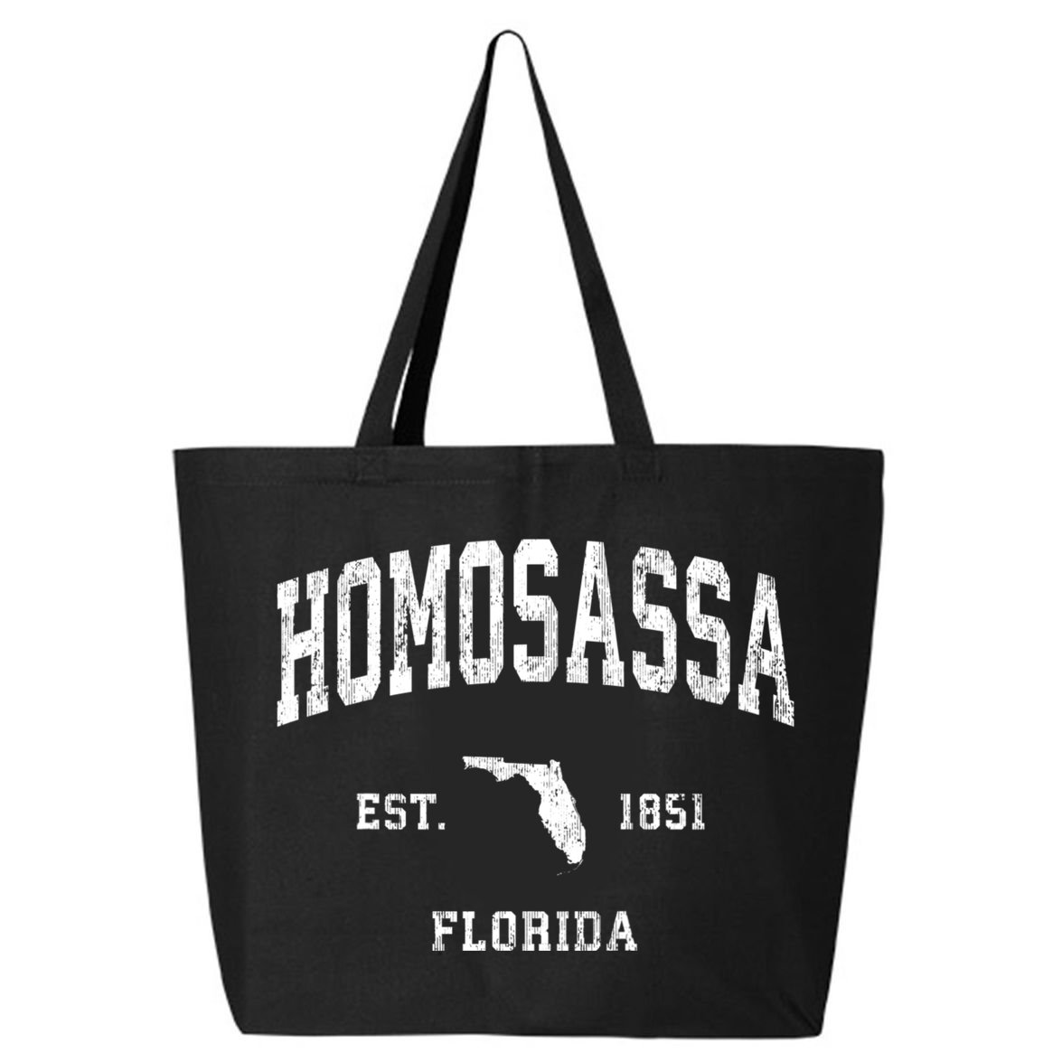 Homosassa Florida Fl Vintage Athletic 25L Jumbo Tote