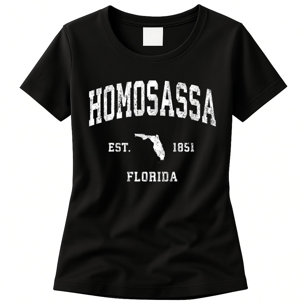 Homosassa Florida Fl Vintage Athletic Womens T-Shirt