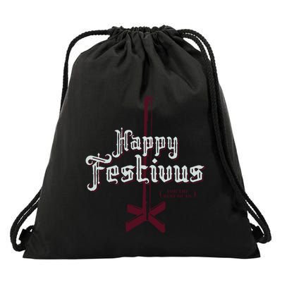 Happy Festivus For The Rest Of Us Drawstring Bag