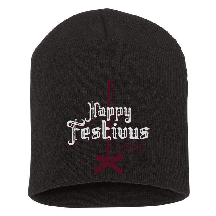 Happy Festivus For The Rest Of Us Short Acrylic Beanie