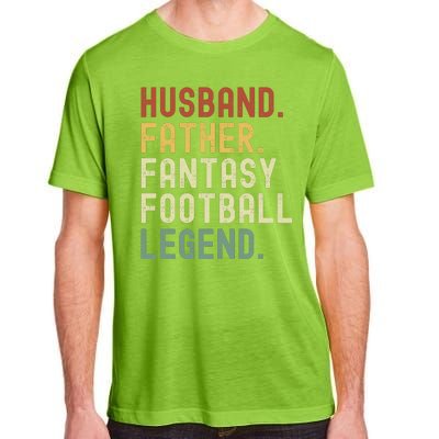 Husband Father Fantasy Football Legend Funny Husband Dad Funny Draft Fathers Adult ChromaSoft Performance T-Shirt