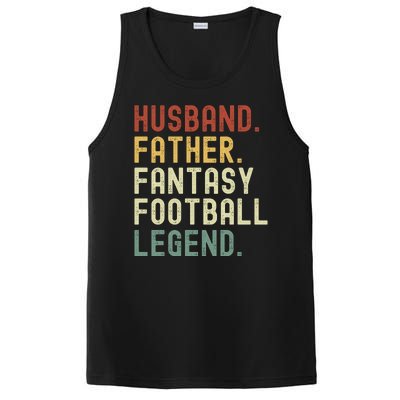 Husband Father Fantasy Football Legend Funny Husband Dad Funny Draft Fathers PosiCharge Competitor Tank