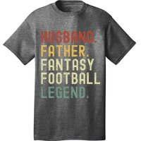 Husband Father Fantasy Football Legend Funny Husband Dad Funny Draft Fathers T-Shirt