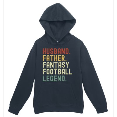 Husband Father Fantasy Football Legend Funny Husband Dad Funny Draft Fathers Urban Pullover Hoodie