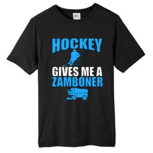 Hockey Fan Funny Gift Hockey Gives Me A Zamboner Funny Hockey Cool Gift Tall Fusion ChromaSoft Performance T-Shirt