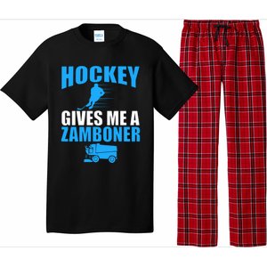 Hockey Fan Funny Gift Hockey Gives Me A Zamboner Funny Hockey Cool Gift Pajama Set