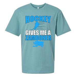 Hockey Fan Funny Gift Hockey Gives Me A Zamboner Funny Hockey Cool Gift Sueded Cloud Jersey T-Shirt