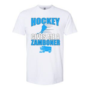 Hockey Fan Funny Gift Hockey Gives Me A Zamboner Funny Hockey Cool Gift Softstyle CVC T-Shirt