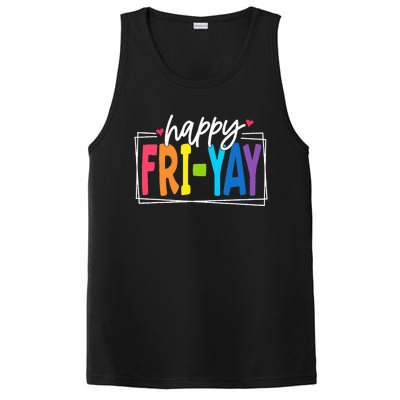 Happy Friyay Friday Funny Teacher Friyay Teacher PosiCharge Competitor Tank