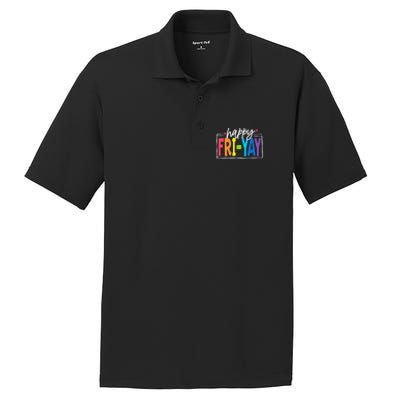 Happy Friyay Friday Funny Teacher Friyay Teacher PosiCharge RacerMesh Polo