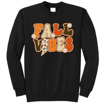 Hello Fall Floral Retro Vibes Sweatshirt