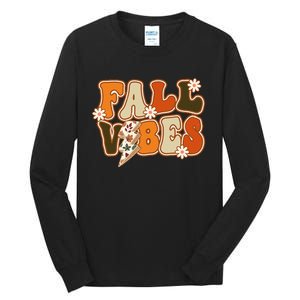 Hello Fall Floral Retro Vibes Tall Long Sleeve T-Shirt