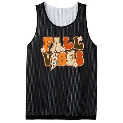 Hello Fall Floral Retro Vibes Mesh Reversible Basketball Jersey Tank