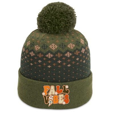 Hello Fall Floral Retro Vibes The Baniff Cuffed Pom Beanie