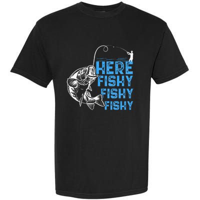 Here Fishy Funny Fishkeeping Aquarist Aquarium Graphic Garment-Dyed Heavyweight T-Shirt