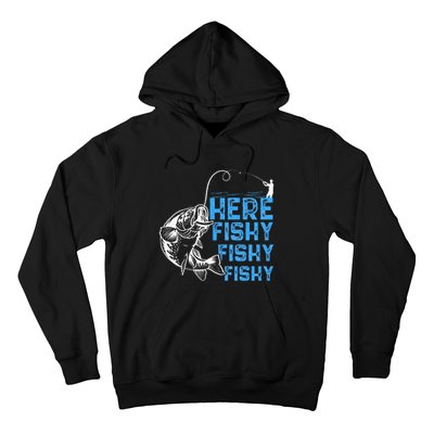 Here Fishy Funny Fishkeeping Aquarist Aquarium Graphic Hoodie