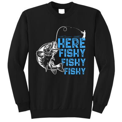 Here Fishy Funny Fishkeeping Aquarist Aquarium Graphic Sweatshirt