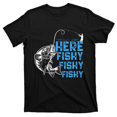 Here Fishy Funny Fishkeeping Aquarist Aquarium Graphic T-Shirt