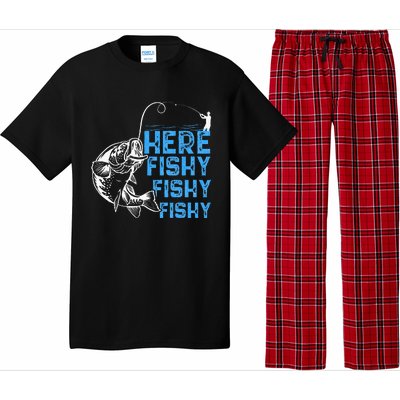 Here Fishy Funny Fishkeeping Aquarist Aquarium Graphic Pajama Set