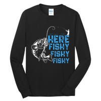 Here Fishy Funny Fishkeeping Aquarist Aquarium Graphic Tall Long Sleeve T-Shirt