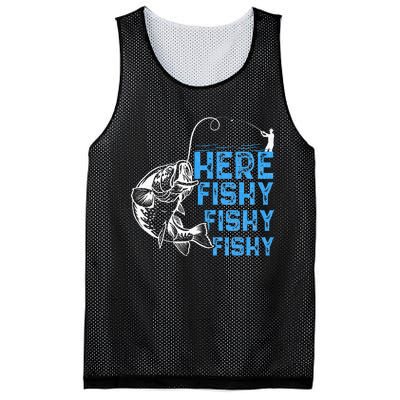 Here Fishy Funny Fishkeeping Aquarist Aquarium Graphic Mesh Reversible Basketball Jersey Tank