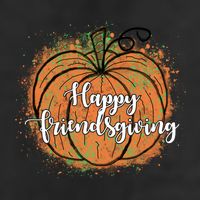 Happy Friendsgiving Fall Pumpkin Gift 7 Panel Mesh Trucker Snapback Hat