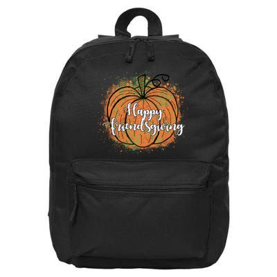 Happy Friendsgiving Fall Pumpkin Gift 16 in Basic Backpack