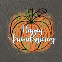 Happy Friendsgiving Fall Pumpkin Gift Cotton Canvas Backpack