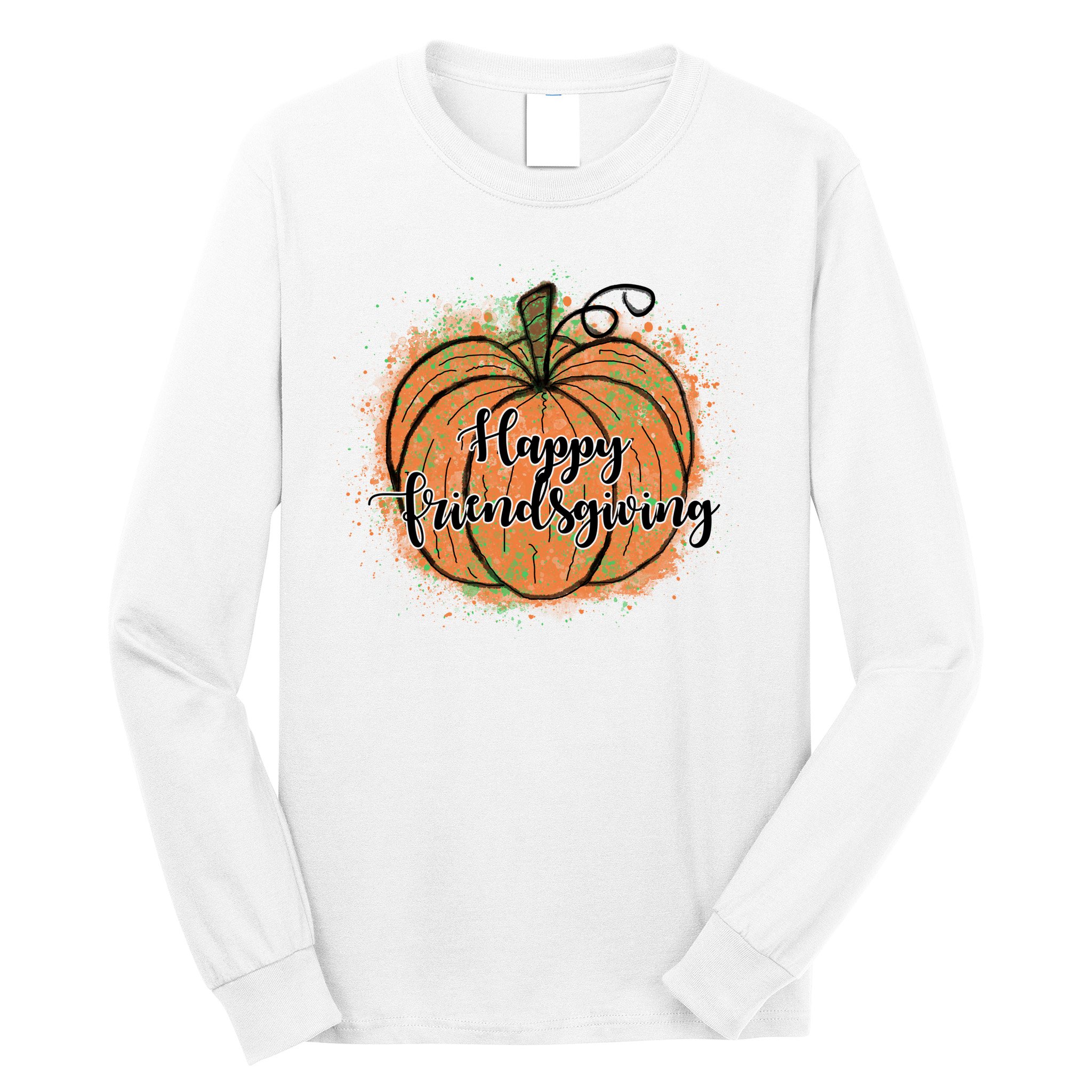 Happy Friendsgiving Fall Pumpkin Gift Long Sleeve Shirt
