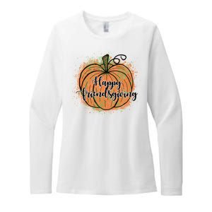 Happy Friendsgiving Fall Pumpkin Gift Womens CVC Long Sleeve Shirt