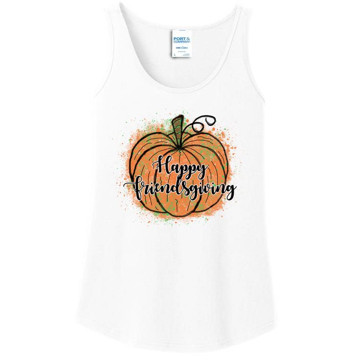 Happy Friendsgiving Fall Pumpkin Gift Ladies Essential Tank