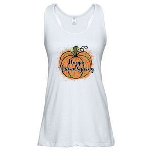 Happy Friendsgiving Fall Pumpkin Gift Ladies Essential Flowy Tank