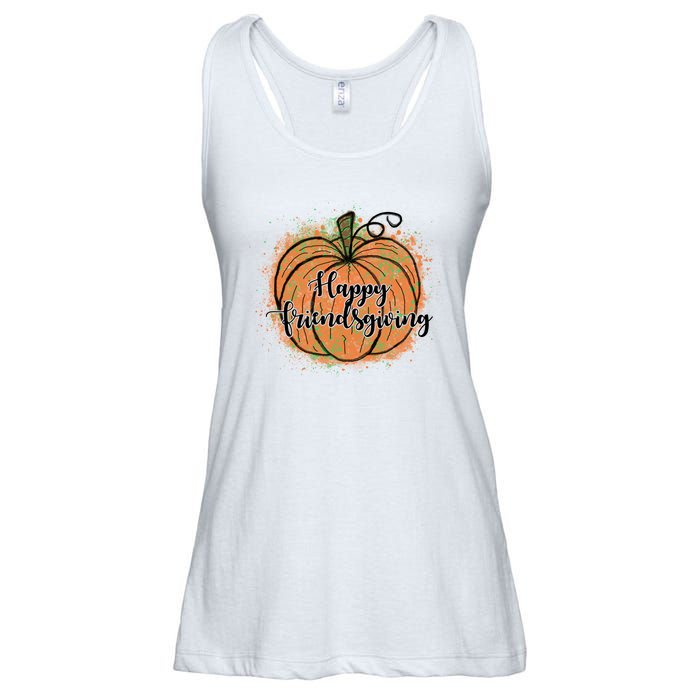 Happy Friendsgiving Fall Pumpkin Gift Ladies Essential Flowy Tank