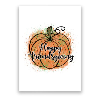 Happy Friendsgiving Fall Pumpkin Gift Poster